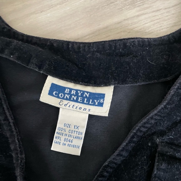 Bryn Connelly Vintage Black Zip Corduroy Vest‎ Casual Size XL - Picture 2 of 4